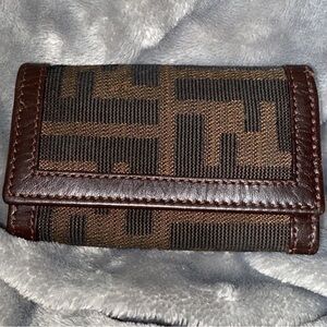 Fendi Brown and Black Key & Card Holder